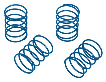 RC Radiostyrt 122519 - Shock Spring Set blue/hard  - S10 TC - 4 pack