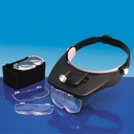 Versatile Headband Magnifier, 4 lenses and light - ModelCraft