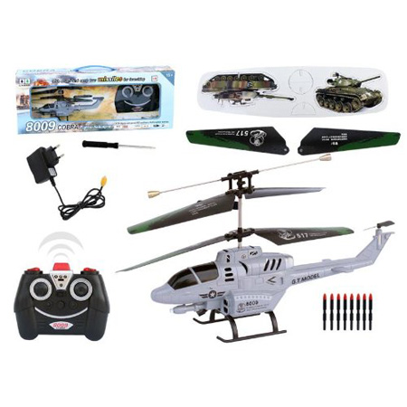 Radiostyrd helikopter - Cobra missil helikopter - 3,5ch - RTF