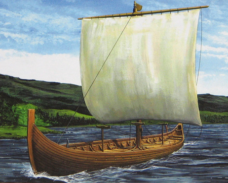 RC Radiostyrt Modellbåt - Vikinga skeppet Gökstad - Emhar - 1:72