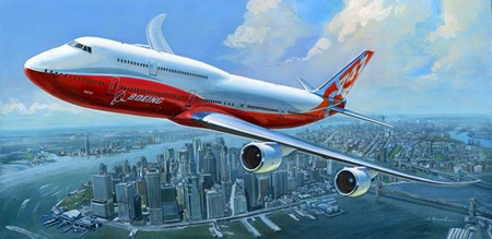 RC Radiostyrt Modellflygplan - Boeing 747-8 - Zvezda - 1:144