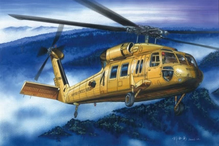 RC Radiostyrt Modell helikopter - UH-60A Blackhawk - HobbyBoss - 1:72