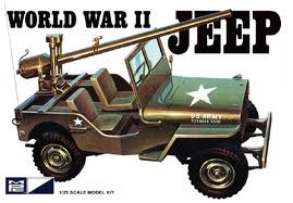 RC Radiostyrt Byggmodell Stridsfordon - WWII Military jeep - 1:25 - AMT
