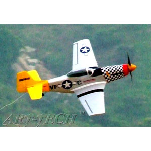 Bild p� Flygplan - P-51D Mustang BL - 4ch - 2,4Ghz - Borstl&ouml;st paket + Simulator - RTF