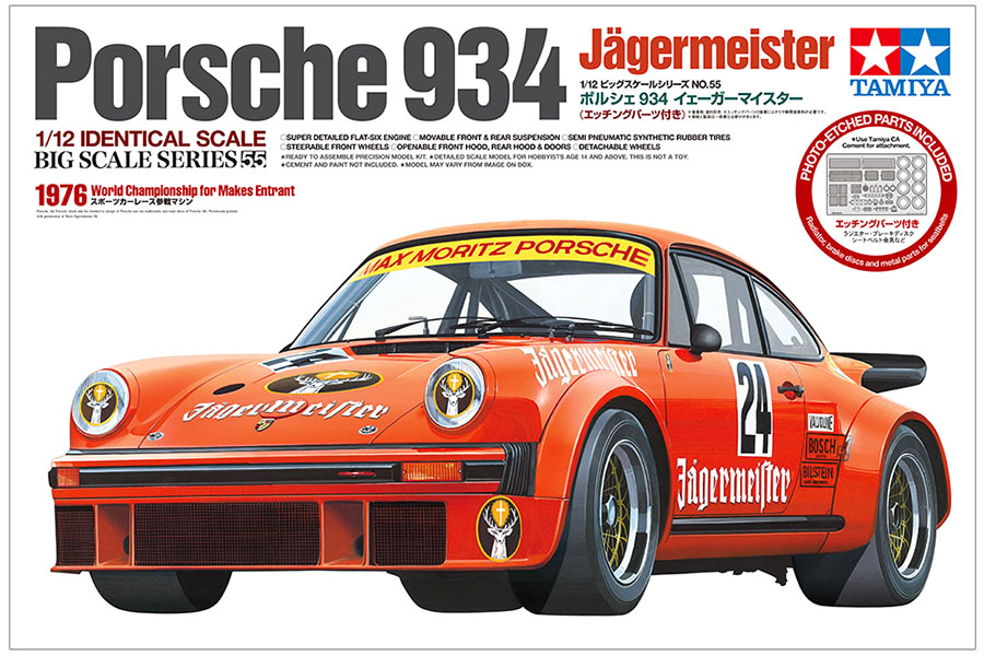 Bild p Byggmodell bil - Porsche 934 Jägermeister (w/PE Parts) - 1:12 - Tamiya