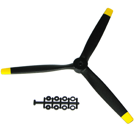 RC Radiostyrt Propeller - L304mm - 3 bladig - Ø 5,5mm centrumhål