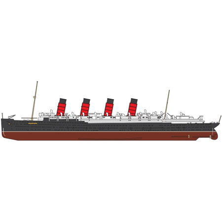 Byggmodell skepp - RMS Mauretania - 1:600