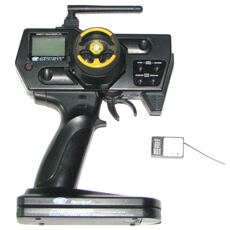 RC Radiostyrt Sändarpaket - 3CH 2,4Ghz - FM sänd. + mott. - HL