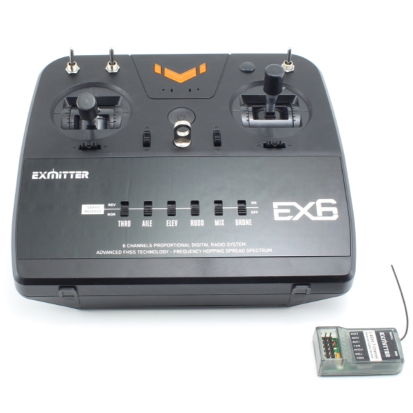Sändarpaket - 6CH 2,4Ghz - EX 6 + Mottagare - Vol
