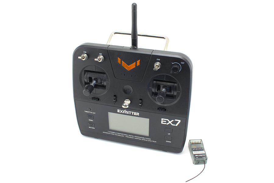 Sändarpaket - 7CH 2,4Ghz - EX 7 sänd. + mott. - Racent