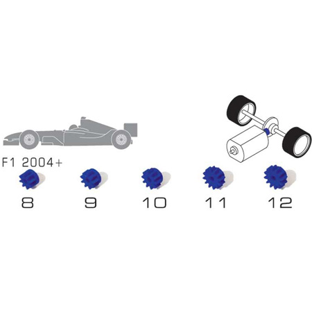 Bild p� Scalextric - 5-pack Pinion drev F-Can motor
