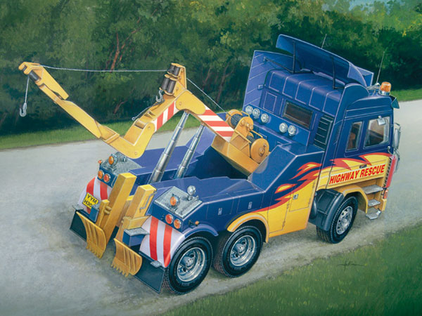 Bild p� Byggmodell Lastbil - SCANIA 143R WRECKER TRUCK - 1:24 - IT