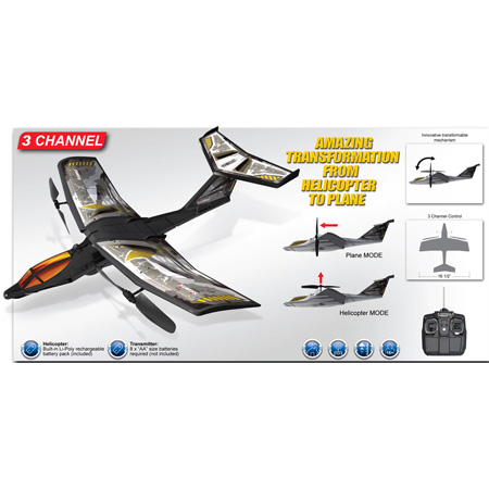 RC Radiostyrt Silverlit V-Full Tilt Jet 2-kanals, Li-Po, roterbara propellrar