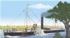 Byggmodell båt - Fultons Clermont Paddle Wheel Steamship - 1:96 - LB