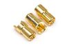 Male Gold Connectors (6.0Mm Dia) (3 Pcs)