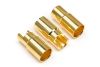 Female Gold Connectors (6.0Mm Dia) (3 Pcs)