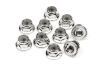 Serrated Flange Lock Nut M4 (Silver/10Pcs)