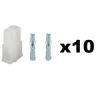 Silver-plated Tamiya connectors AMP female - 10 pack