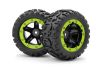 Slayer MT Wheels/Tires Assembled (Black/Green)