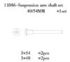 FS Suspension arm screw 49/54mm 1:10 nitro