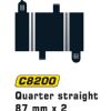 Scalextric Quarter Straight 87mm (2pcs) - 1:32
