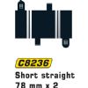 Scalextric Short Straight 78mm (2pcs) - 1:32
