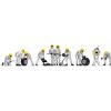 Scalextric Pit Team Tyre Crew pack Silver
