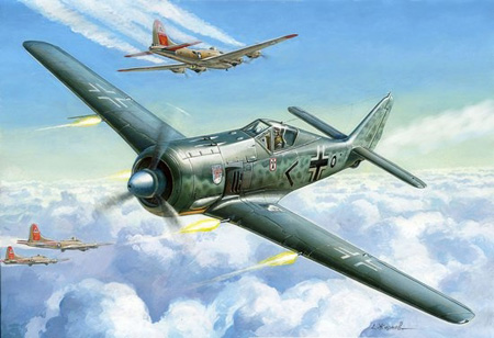 RC Radiostyrt Modellflygplan - Focke Wulf A-4 - German Fighter - Zvezda - 1:72