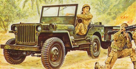 RC Radiostyrt Modell stridsfordon - Willys MB Jeep - Italeri - 1:32