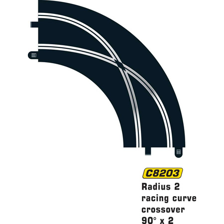 RC Radiostyrt Scalextric Rad 2 Racing curve crossover 90? (2st)