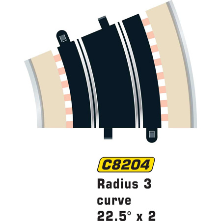 RC Radiostyrt Scalextric Rad 3 Outer Curve 22.5 (2st)