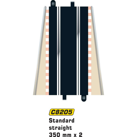 Scalextric Std Straight 350mm (2pcs) - 1:32