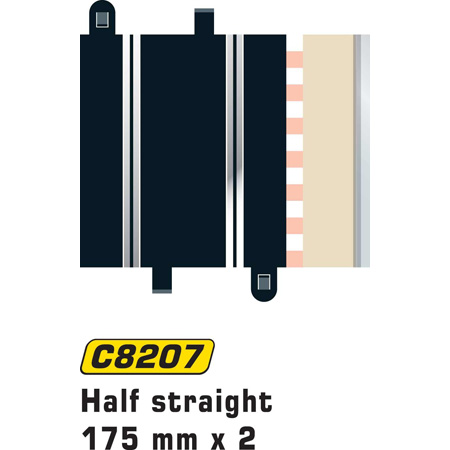 Scalextric Half Straight 175mm (2pcs) C8207 - 1:32