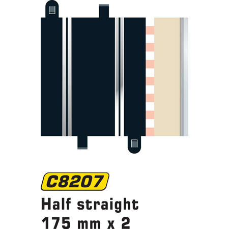 RC Radiostyrt Scalextric Half Straight 175mm (2pcs) C8207 - 1:32