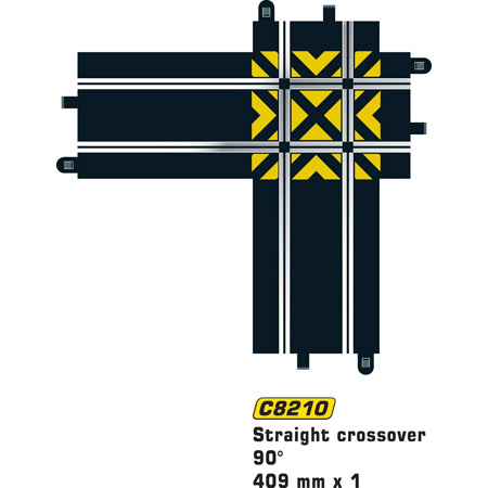 RC Radiostyrt Scalextric Straight Crossover 90 - 1:32