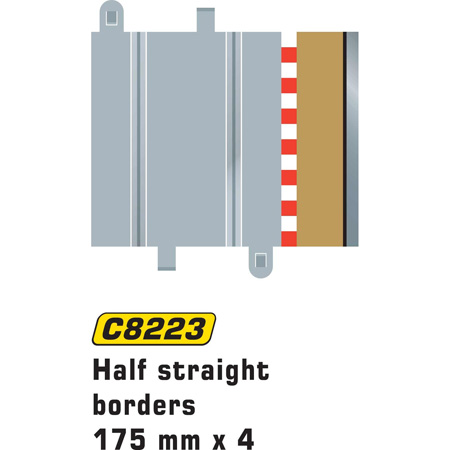 RC Radiostyrt Borders and Barriers - Half Straight (for C8207) - 1:32
