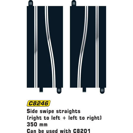 RC Radiostyrt Scalextric Side Swipe Straights 2st - 1:32