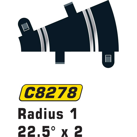 RC Radiostyrt Scalextric Rad 1 Half Inner Curve 22.5 (2st) - 1:32
