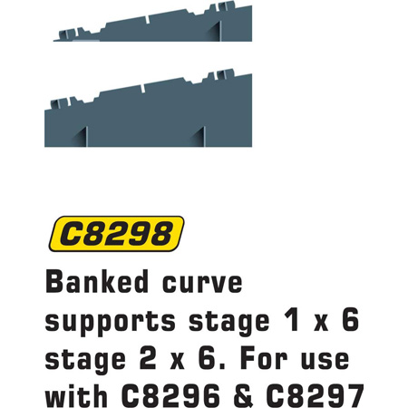 RC Radiostyrt Scalextric Banked Curve Support Stage (6) C8298