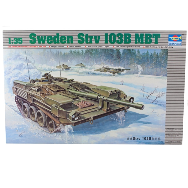 RC Radiostyrt Byggsats Stridsvagn - SWEDEN STRV 103 B MBT - 1:35 - Trumpeter