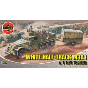 RC Radiostyrt White Half-Track M3A1 + Trailer - 1:76 - Airfix