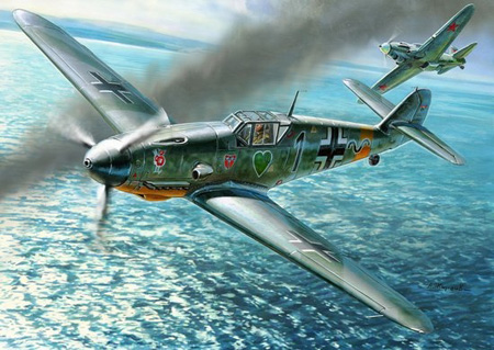 RC Radiostyrt Modellflygplan - Messerschmitt bf109 f-4 - 1:48 - Zvezda