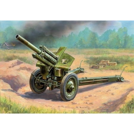 Byggsats Stridsvagn - Soviet HOWITZER 120MM M30 - SNAP - 1:144 - Zvezda